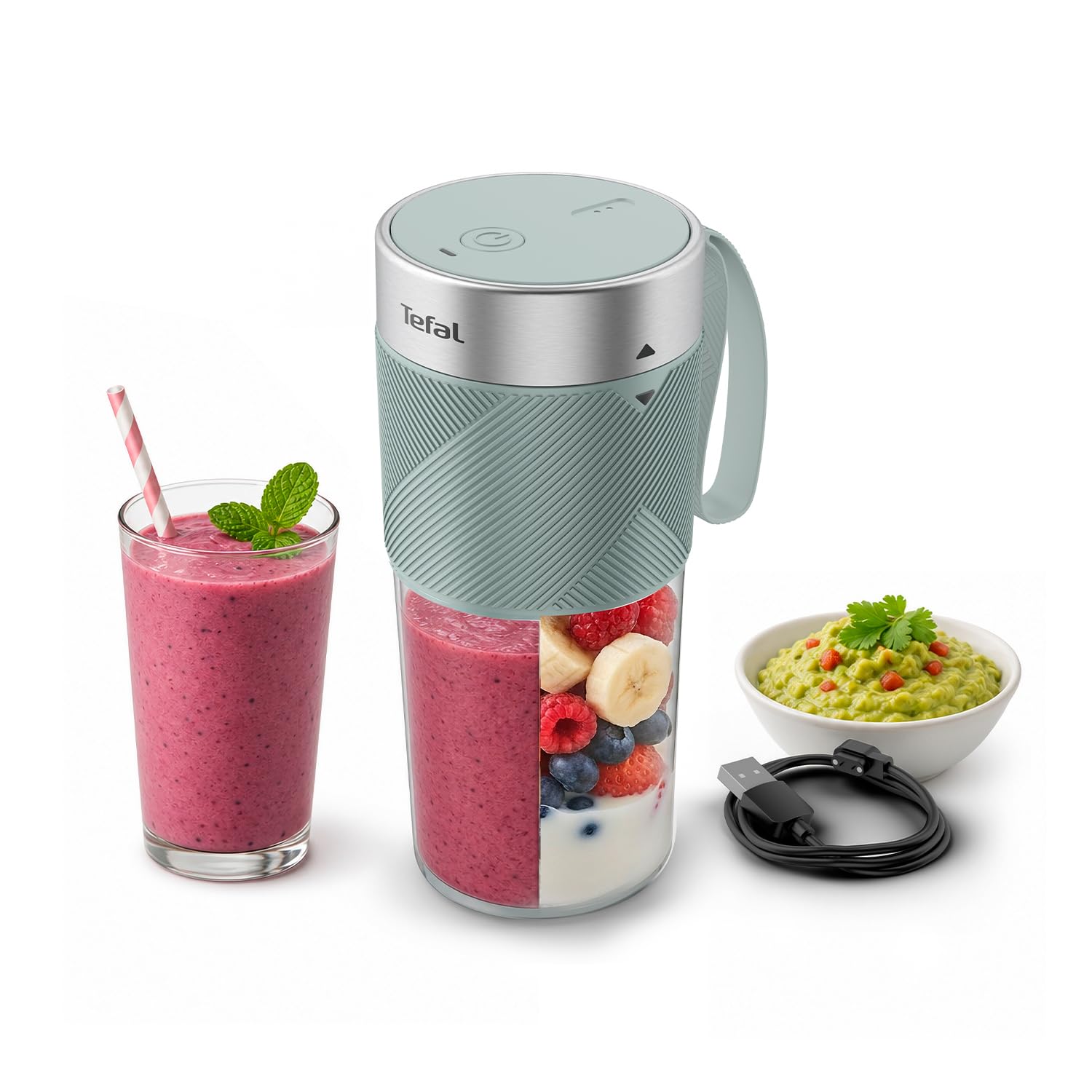 Tefal Lightmix Portable Blender, Powerful Cordless Mini Blender